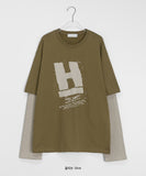 [unisex] Onbi Layered Over Long Sleeve Tee