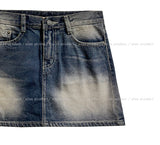 Lao washing denim mini skirt