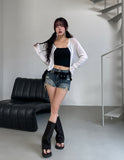 Karina Destroyed Denim Shorts