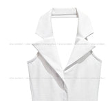 Casey Collar Halter Neck Crop Top