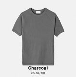 Muscle Fit Round Short Sleeve Knit
