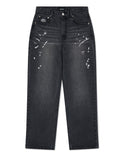 EMB SPLATTER DENIM PANT