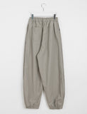 Myuru nylon banding pin tuck balloon jogger pants