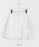 Sanpco Balloon Nylon Banding Midi Skirt