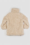 Milk plush collar fur coat
