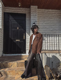 Belly loose fit suede jacket
