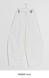 Gyuni Shirring Pocket Balloon Wide Cotton Pants