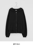 [unisex] Shikyo Waffle Two-Way Over Hood Zip-Up