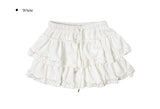 Join Frill Tiered Banding Mini Skirt