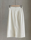 Natale Pin Tuck Shirring Wrap Skirt