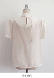 Byen Twist Scarf Short Sleeve Blouse