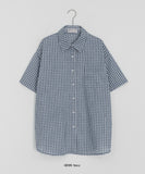 [BAONHAUS] Jubro Summer Check Over Short Sleeve Shirt