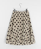 Koneki corduroy cut dot balloon midi skirt