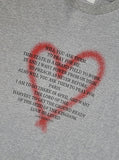 Heart point lettering cotton long sleeves
