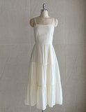Bwile Crochet Embroidery Knit Wrinkle Sleeveless One Piece Two Piece (Strap Set)