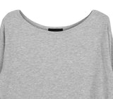Rosa Boat Neck Ribbed Long Sleeve Tee