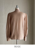 Teulie Chiffon Tie Puff Blouse