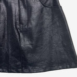 Tainna Crack Leather Skirt (Belt Set)