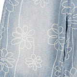 Luton Drawing Flower Denim Pants
