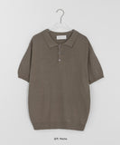 [unisex] Dilmob Summer Color Collar Short Sleeve Knit