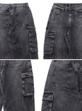 Ripen Strap Cargo Denim Pants