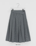 Ligon Diagonal Check Long Skirt