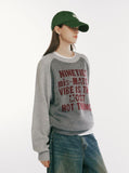 Raglan Two-Tone Knit Pullover