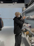 Nylon hoodie string high-end wind parka