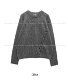Polup wool slit button knit