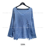 Damage Deep V-neck Knitwear