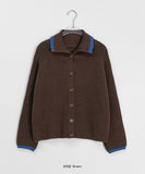 Koteni color matching high neck knit cardigan