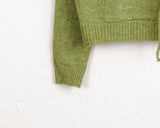 Illumi Bokashi semi-crop hood knit