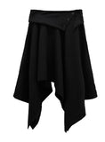 Leton Unbalanced Suede Skirt