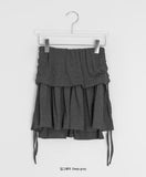 Haromi Shirring Ribbed Banding Skirt Pants