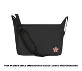Embroidery Cross Curved Messenger Bag