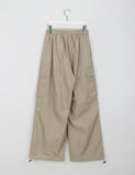 [unisex] Yuuya banding string parachute cargo pants