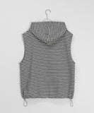 [unisex] Foremt Stripe Over Hood Vest