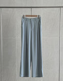 Pureine Pintuck Wide Slacks Pants (Belt set)