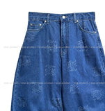 B-point balloon denim pants