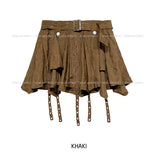 Hippie eyelet belt skirt
