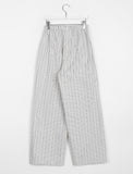 [unisex] Nonoka Banding Stripe Wide Linen Pants - Linen 60