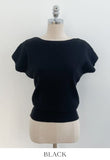 Shuez Soft Boat Neck Cap Sleeve Knit