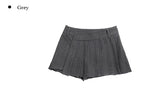 Koda Pleated Mini Wrap Skirt Pants