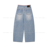 Blush Lace Sagging Denim Pants