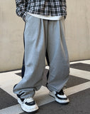 Half and Half Denim Balloon String Pants