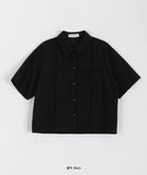 Shinita Pocket Slit Nylon Cropped Shirt