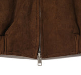 Rio High Neck Button Suede Jacket