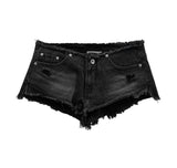 Micro Damage Denim Shorts