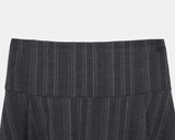 Mirn Striped Unbalance Midi Skirt
