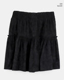 Elna Ribbed Frill Flare Midi Skirt